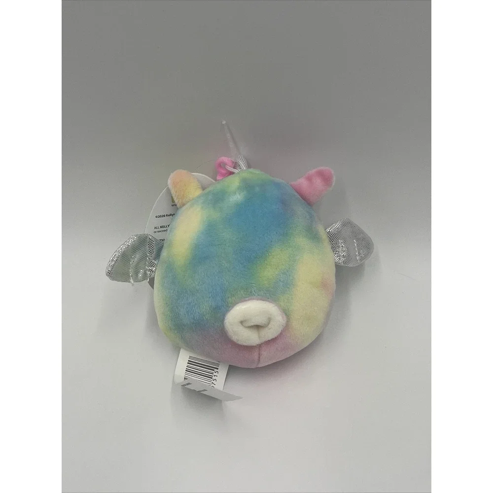 SQUISHMALLOWS Kellytoy LUCY MAY TIE DYE LLAMA PEGACORN Clip On Keychain #023‎